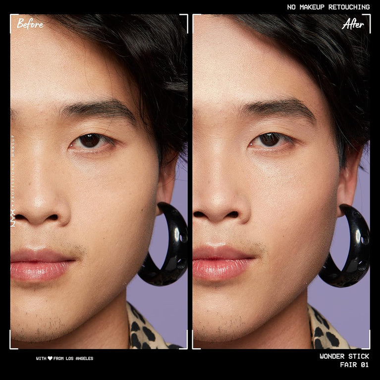 NYX Professional Vegan Makeup Duo, Highlight & Contour Wonder Stick in Fair Shade