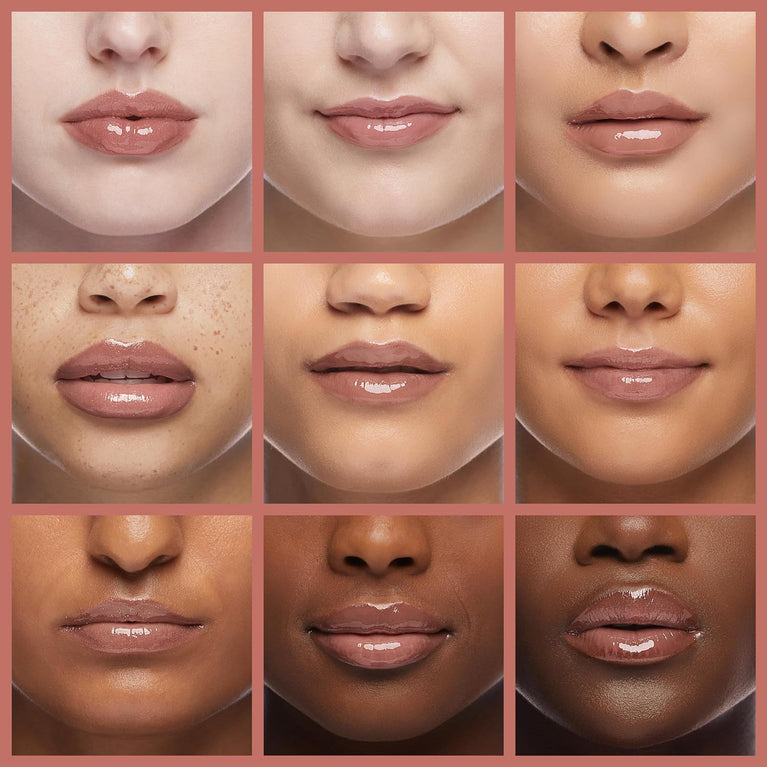 Revlon Ultra-Glossy Lip Amplifier, Moisturizing Agave, Moringa Oil, & Cupuacu Butter Infused Lipcolor, Lightweight & Non-Sticky, Super Natural (215)
