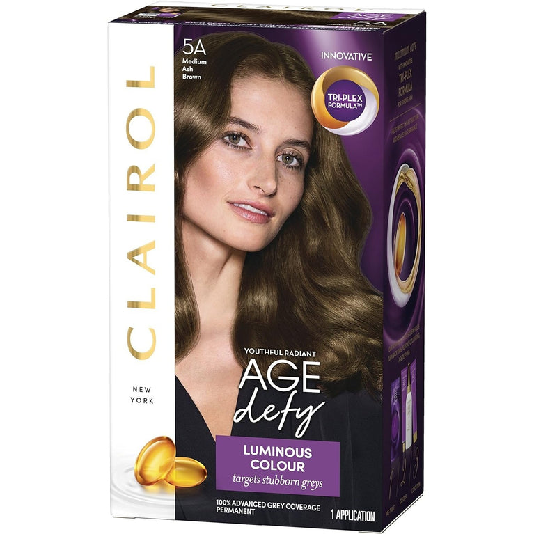 Clairol Age Defy 5A Medium Ash Brown Hair Color Kit