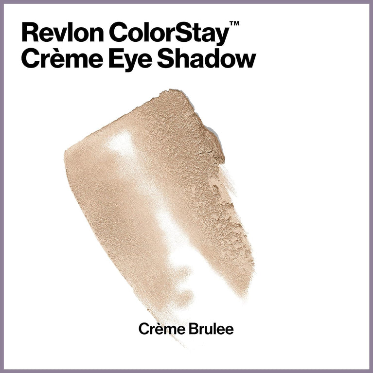 Revlon Blendable Longwear Creme Eye Shadow with Built-in Brush, Matte & Shimmer Finishes in Champagne, Crème Brulee (705)