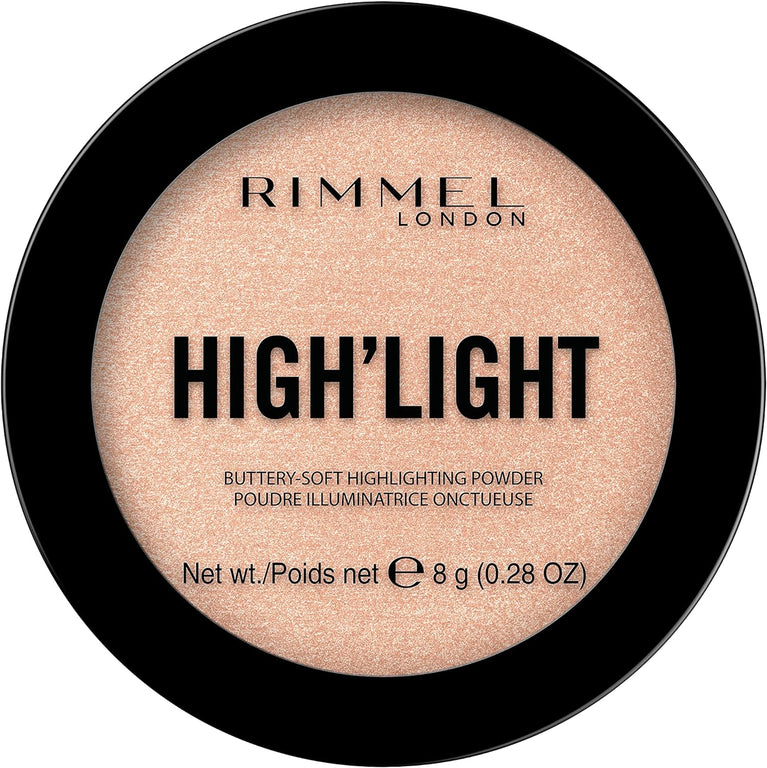 Rimmel Luminous Glow High'light Powder in Candlelit, 8g - Radiant, Long-Lasting and Suitable for All Skin Types