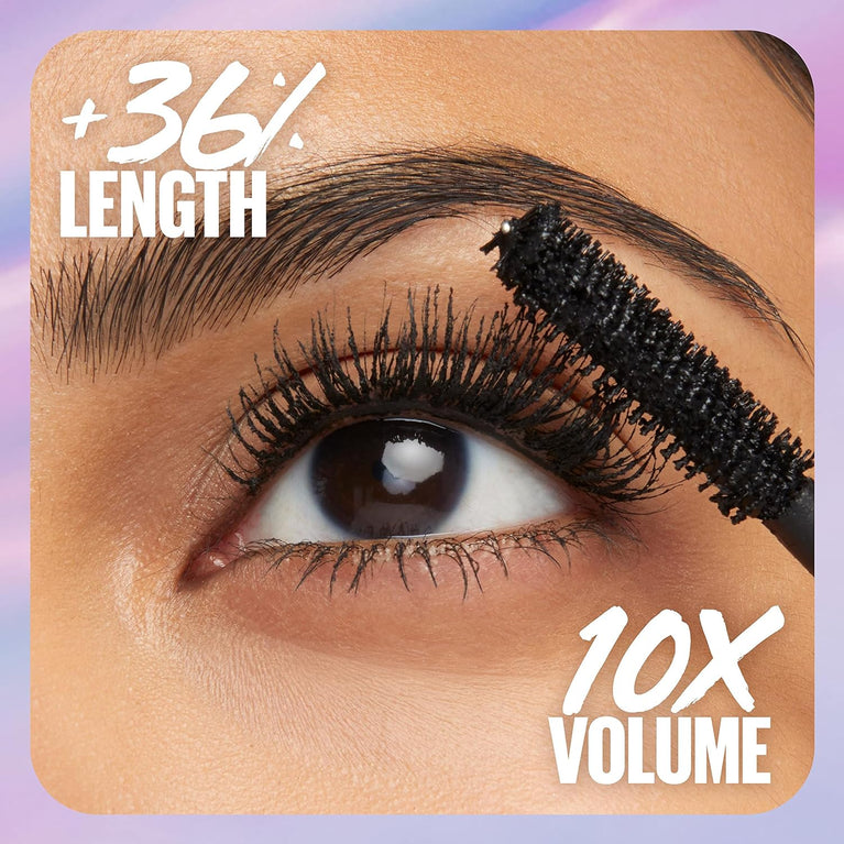 Maybelline 24H Falsies Surreal Mascara - Salon-Class Extension & Volume, Suitable for Sensitive Eyes, Easy Removal, Washable, Black