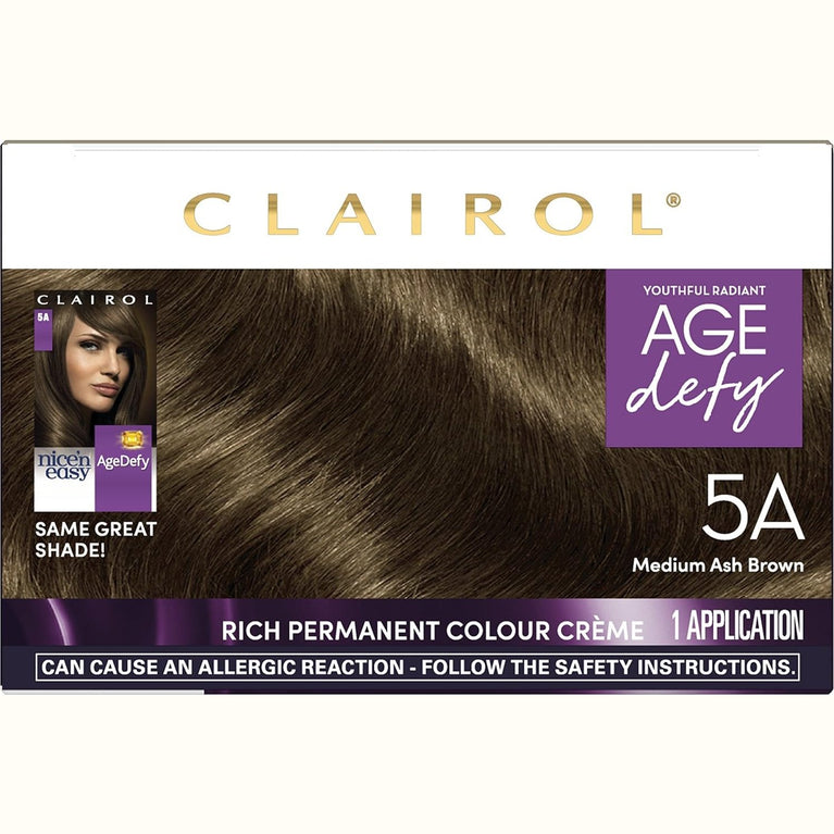 Clairol Age Defy 5A Medium Ash Brown Hair Color Kit