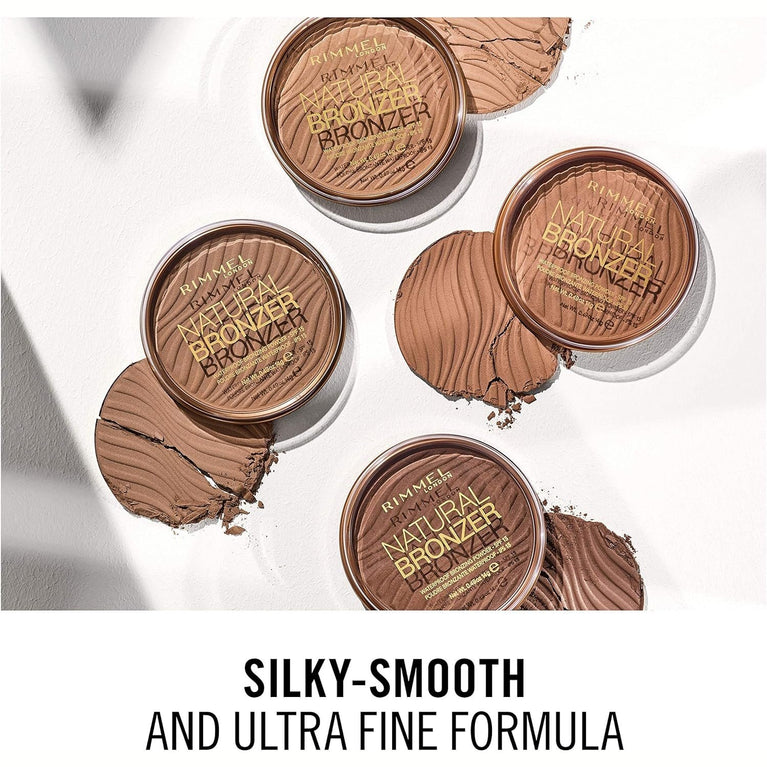 RIMMEL LONDON Sun-Kissed Matte Natural Bronzer - Ultra-Fine Bronzing Powder for All Skin Types