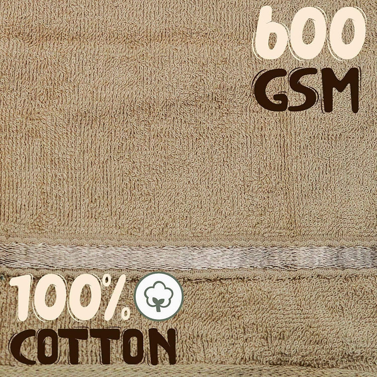 Luxurious Coffee-colored Towelogy® 600GSM Cotton Washcloths Set of 2