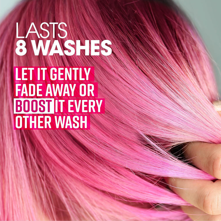 PROVOKE Go Pink Temporary Colour Hair Mask 300 ml, NEW Go Pink Without Commitment Lasts 8 Washes, Keratin Enriched Formula