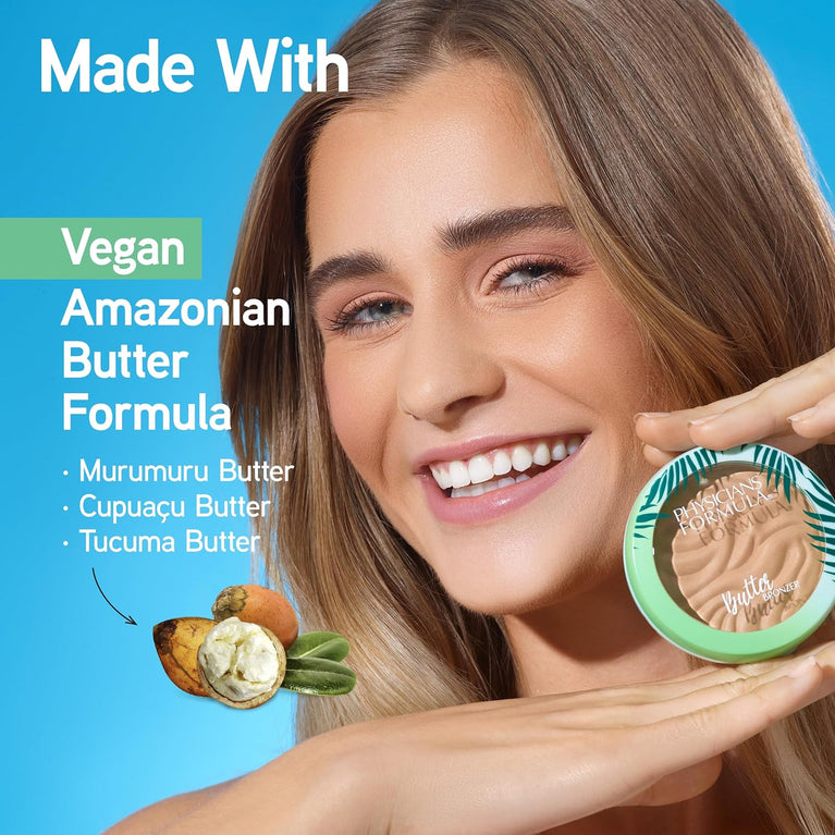 Physicians Formula - Amazonian Butter-Infused Deep Bronzer for Radiant Brazilian Goddess Glow - Nourishing and Hydrating Skin Finish Bronzer