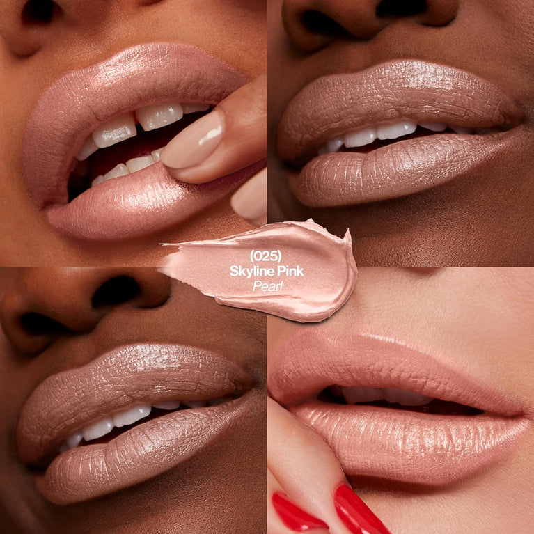Revlon Vitamin E and Avocado Oil Infused Lipstick in Pink Pearl, Sky Line Pink - Moisturising High Impact Lipcolour, (025)