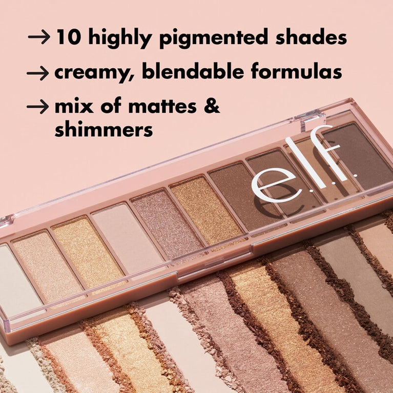 e.l.f. Ultimate Neutral Eyeshadow Collection, Ten Highly-Pigmented Shades, Smooth & Blendable, Vegan, Cruelty-free, Need It Nude Edition (Packaging May Vary)