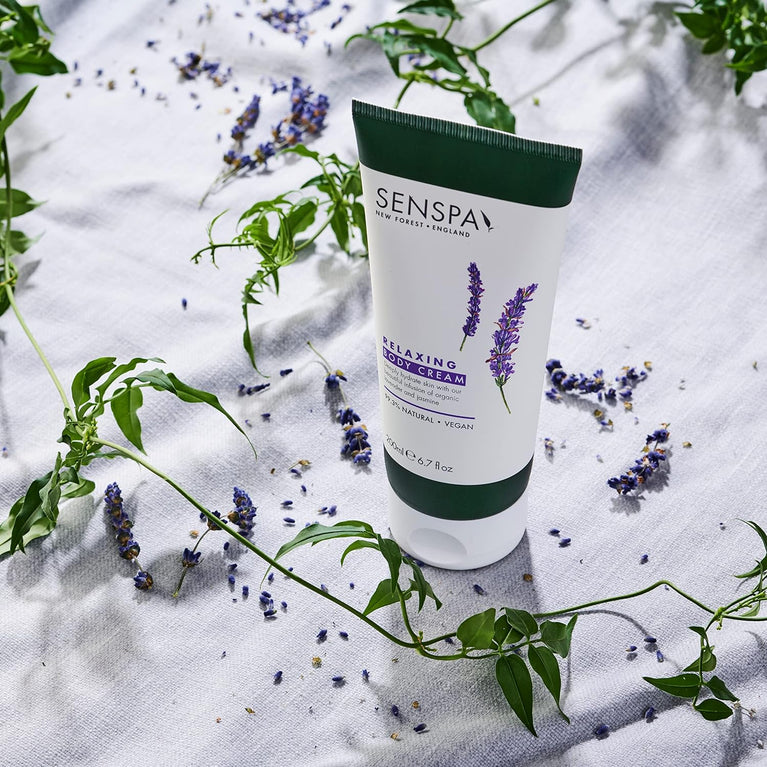 SenSpa Lavender Body Cream - Vegan Moisturizing Lotion, 200ml