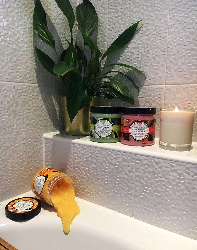 Tropical Fruits Sugar Scrub, Exfoliating Body Scrub For Smoother Healthier Skin Grapefruit and Orange 1 x 550g