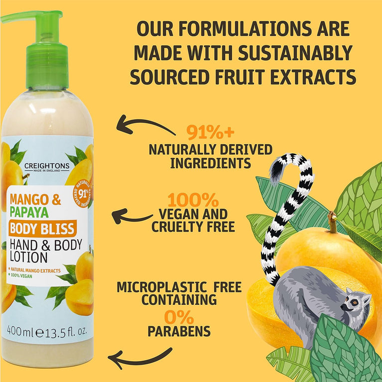 Mango & Papaya Hand and Body Lotion by Body Bliss - 400ml