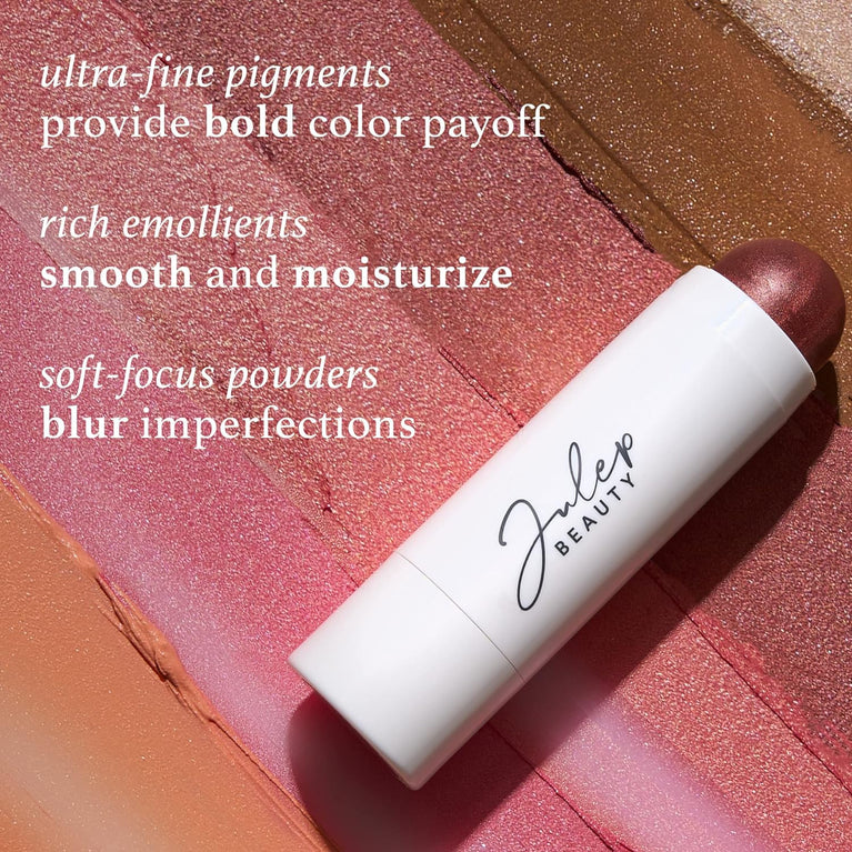 Julep 2-in-1 Blush and Cheek Makeup Stick in Peony Pink - Blendable, Buildable, and Brush-Free