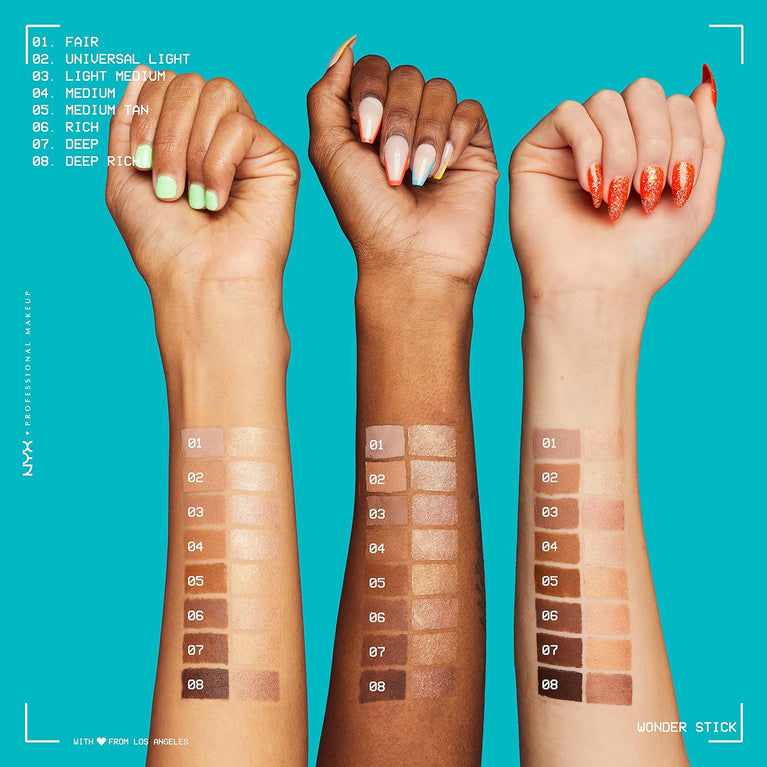 NYX Professional Vegan Makeup Duo, Highlight & Contour Wonder Stick in Fair Shade
