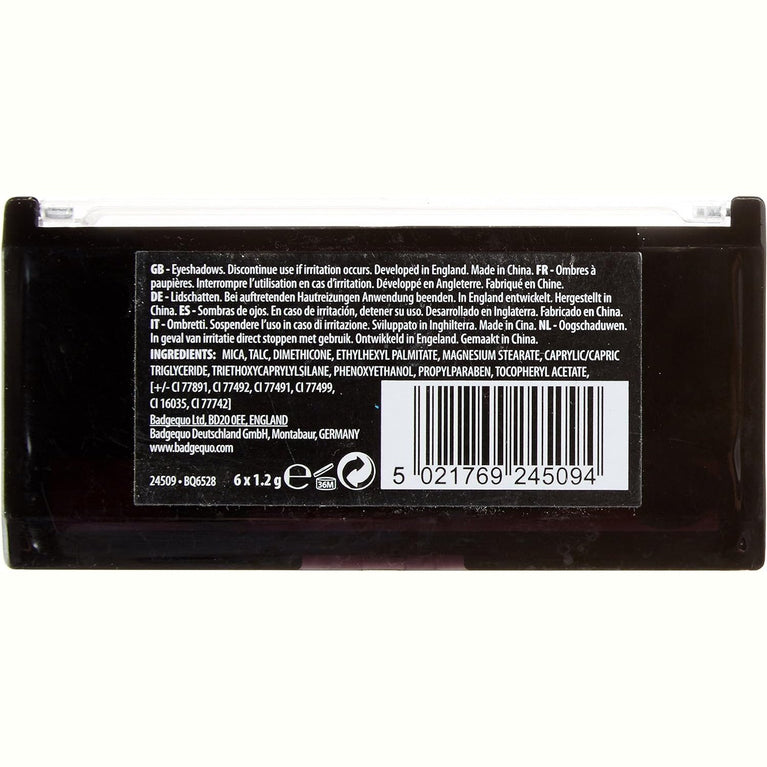 Technic 6-Shade Matte Eyeshadow Palette with Long-Lasting Pigment
