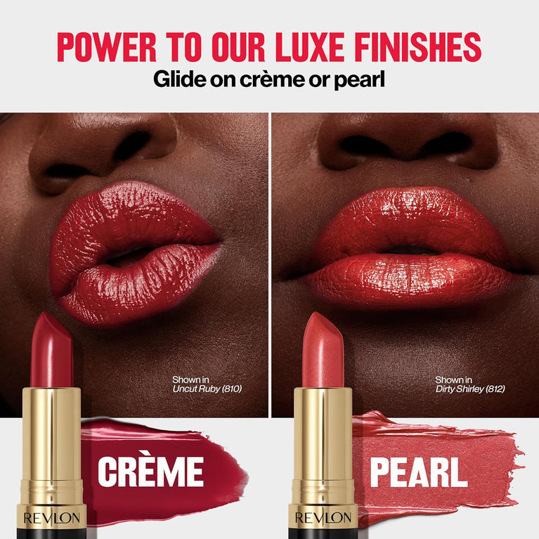 Revlon Vitamin E and Avocado Oil Infused Lipstick in Pink Pearl, Sky Line Pink - Moisturising High Impact Lipcolour, (025)