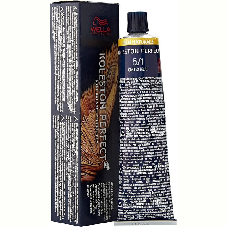 Wella Koleston Perfect Me+ Rich Naturals Light Brown Ash Hair Colour Cream - 60 ml