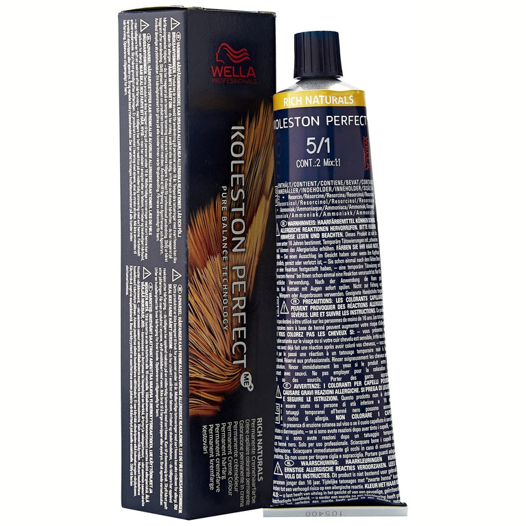 Wella Koleston Perfect Me+ Rich Naturals Light Brown Ash Hair Colour Cream - 60 ml