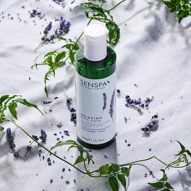 SenSpa Lavender Bath Soak with Vegan Bubble Bath, 250ml