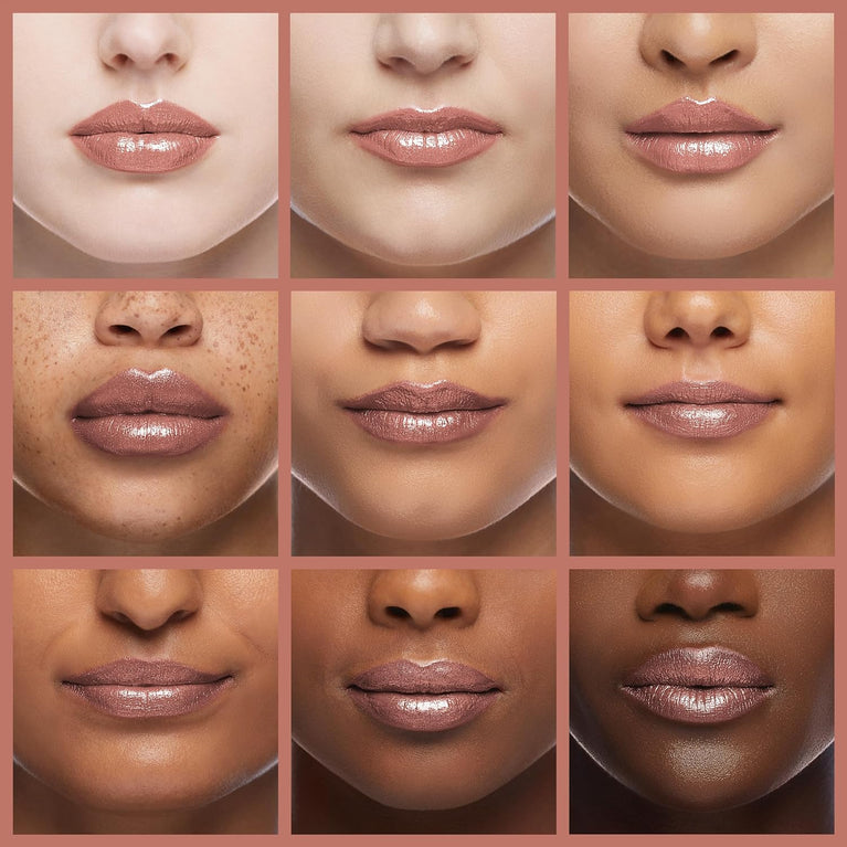 OULAC 3D Metallic Shine Glitter Lipstick, Nude High-Intensity Lipcolor, Brown Moisturizing & Long-Lasting, Vegan & Cruelty-Free, Full-Coverage Lip Envy(07) 4.3 g/0.15 oz