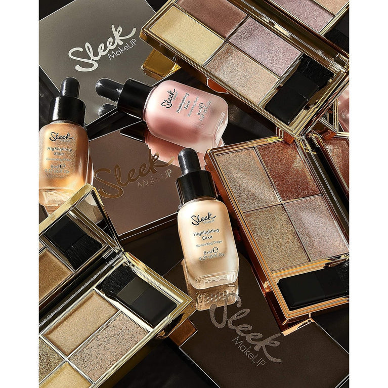 Sleek MakeUP's Illuminating Highlight Elixir with Jojoba Seed Oil & Vitamin E, Poppin' Bottles, 8ml