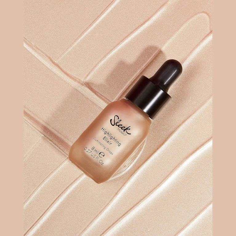 Sleek MakeUP's Illuminating Highlight Elixir with Jojoba Seed Oil & Vitamin E, Poppin' Bottles, 8ml