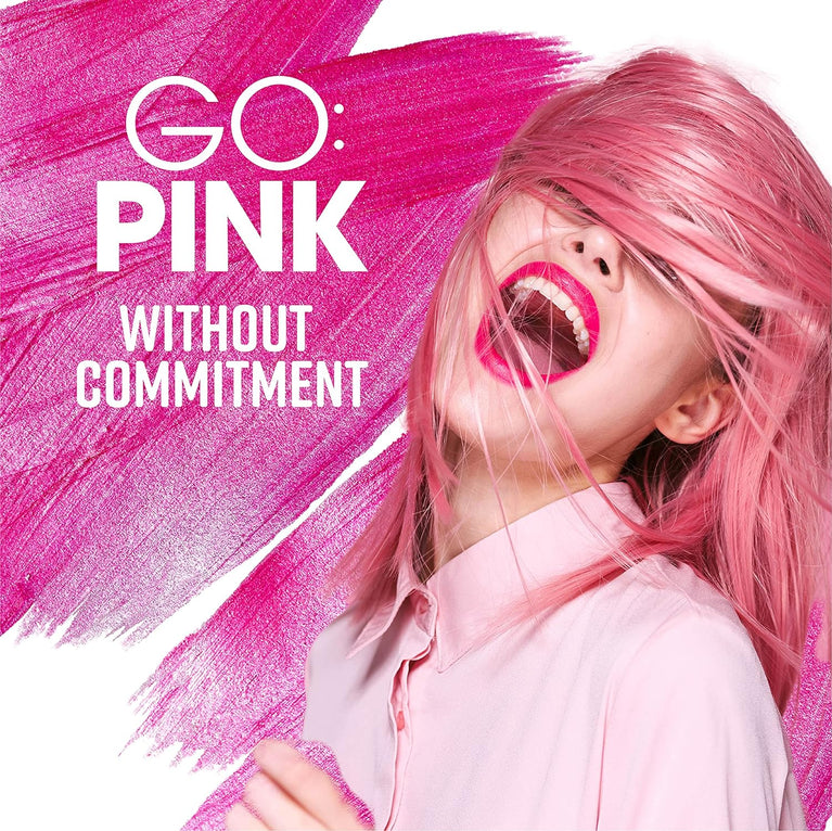 PROVOKE Go Pink Temporary Colour Hair Mask 300 ml, NEW Go Pink Without Commitment Lasts 8 Washes, Keratin Enriched Formula