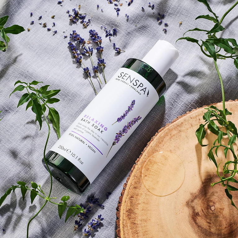 SenSpa Lavender Bath Soak with Vegan Bubble Bath, 250ml