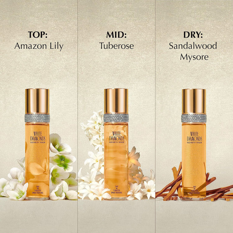 Elizabeth Taylor White Diamonds Eau De Toilette, 100 ml - Luxurious and Captivating Fragrance