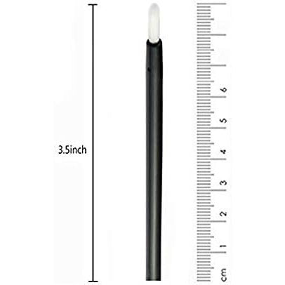 200-Count Black Disposable Lip Gloss Brushes: Makeup Application Tools for Lipstick and Mascara