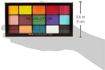 Revolution Beauty London Iconic 3.0, 15 Highly Pigmented Eyeshadow Shades, Matte and Shimmer Finishes, Reloaded Palette, 15 x 0.03 oz/1.10g