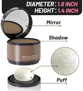 Hairline Shadow Powder for Hair Root Touch Up - Dark Brown