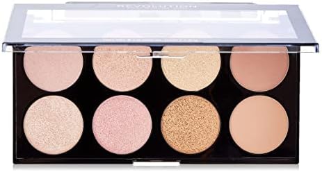 Revolution Beauty Ultra Blush Palette - 8 Matte and Shimmer Shades with Mirror, Sugar & Spice Edition - Cruelty-Free