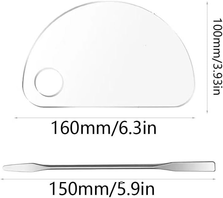 High-Quality Cosmetic Mixing Palette with Dual-End Spatulas, Portable and Reusable for Makeup and Nail Art Applications