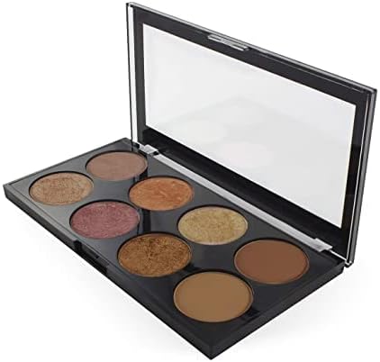 Revolution Beauty Ultra Blush Palette - 8 Matte and Shimmer Shades with Mirror, Sugar & Spice Edition - Cruelty-Free