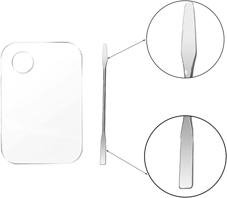 High-Quality Cosmetic Mixing Palette with Dual-End Spatulas, Portable and Reusable for Makeup and Nail Art Applications