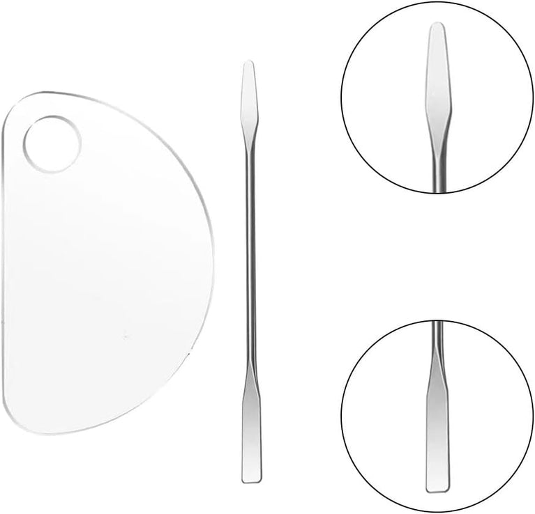 High-Quality Cosmetic Mixing Palette with Dual-End Spatulas, Portable and Reusable for Makeup and Nail Art Applications