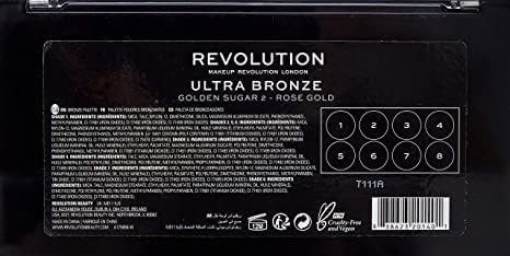 Revolution Beauty Ultra Blush Palette - 8 Matte and Shimmer Shades with Mirror, Sugar & Spice Edition - Cruelty-Free