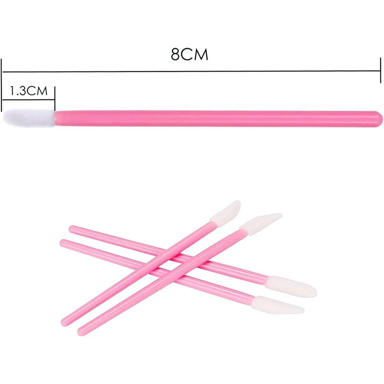 200-Piece Disposable Lip Gloss Application Set with Soft Bristle Wands for Lipstick and Concealer Application
