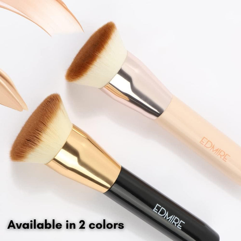 Makeup Brush for Liquid, Cream & Powder Foundations - Premium Quality Vegan Synthetic Hair Brush for Full Coverage