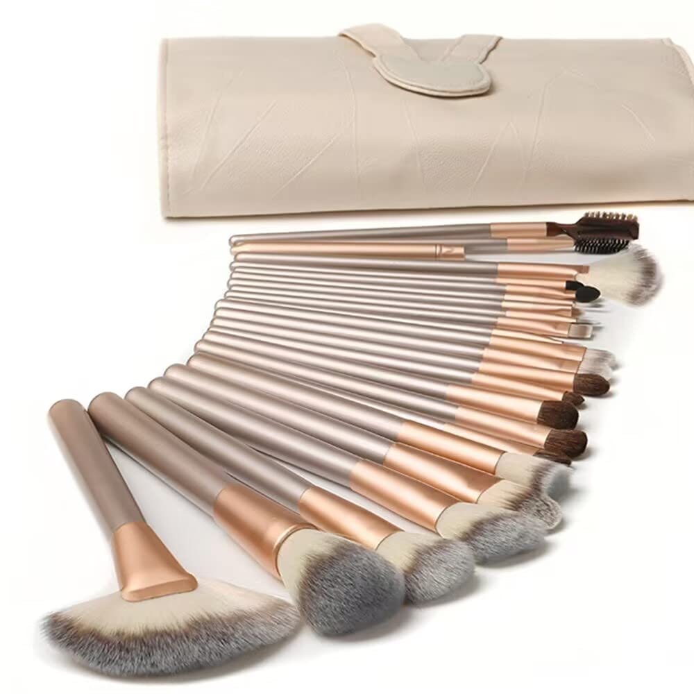 Professional 18-Piece Makeup Brush Set with PU Leather Bag