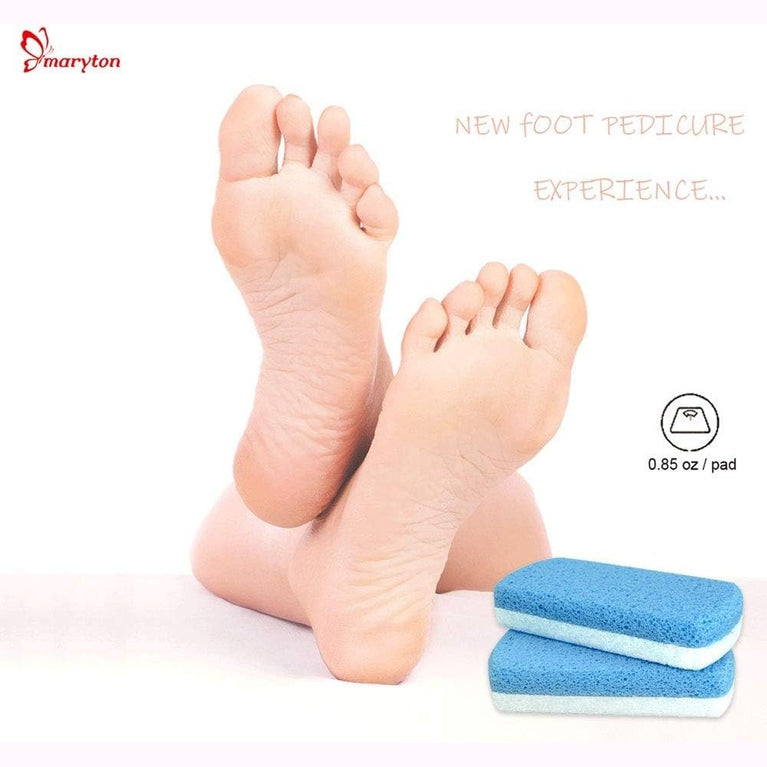 Maryton Dual-Sided Siliglass Foot Pumice Stone - Professional Callus Remover and Skin Smoother Pedicure Tool