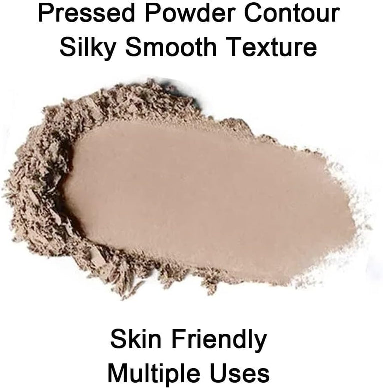 Go Ho All-in-One Contouring Makeup Set with Compact Mirror & Brush, Ultra-Smooth Pressed Powder for Face & Nose Contouring