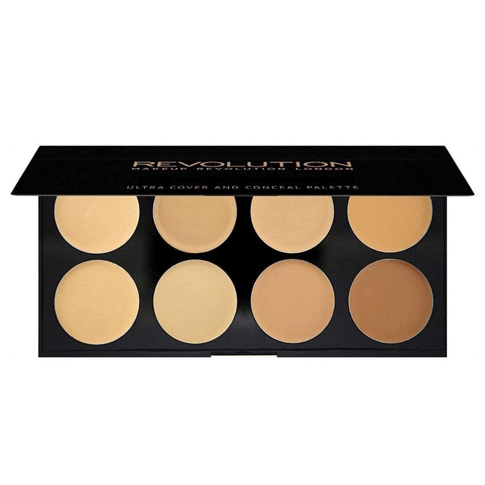 Revolution Beauty Ultimate Coverage Concealer Palette - 8 Shades, Light, Cruelty-Free, 10g