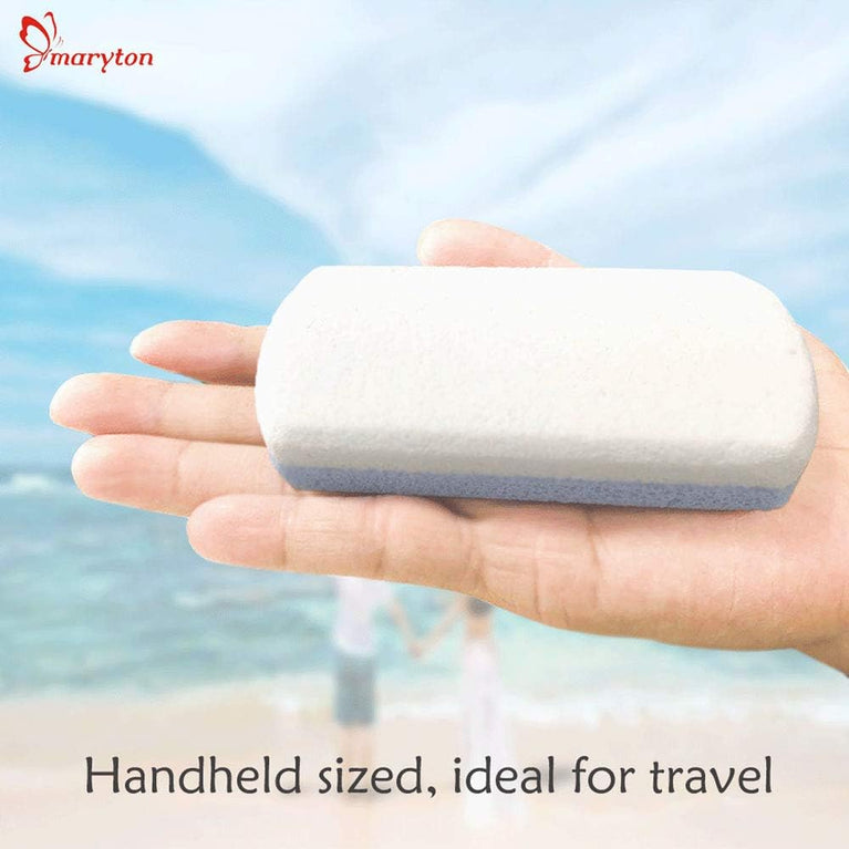 Maryton Dual-Sided Siliglass Foot Pumice Stone - Professional Callus Remover and Skin Smoother Pedicure Tool