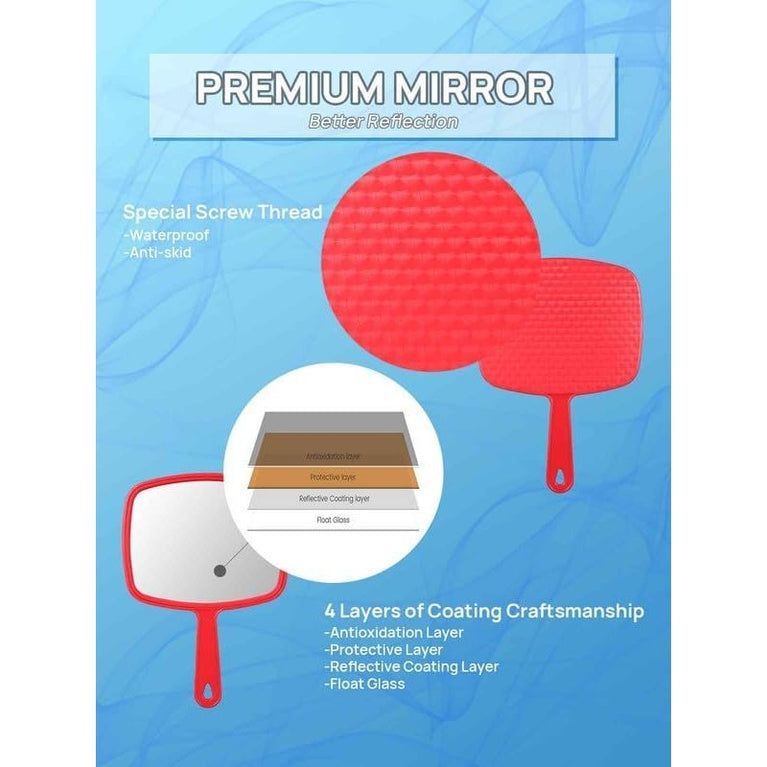 Distortion-Free Handheld Mirror with Anti-Skid Design, Union Jack White