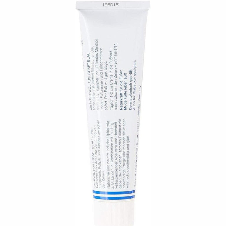 Gehwol Nourishing Foot Cream with Anti-Fungal Formula, 125ml Tube, Blue