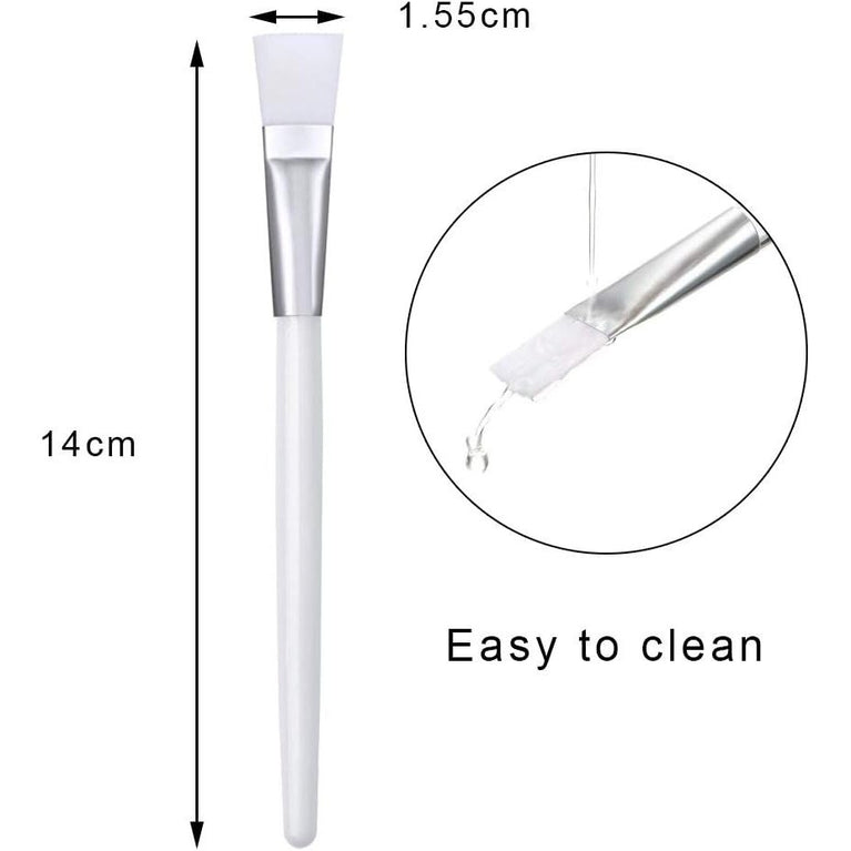 24-piece set of multi-functional soft silicone facial mask brushes for skincare applications, suitable for sensitive skin