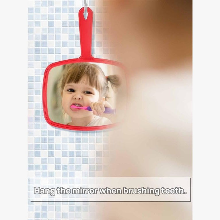 Distortion-Free Handheld Mirror with Anti-Skid Design, Union Jack White