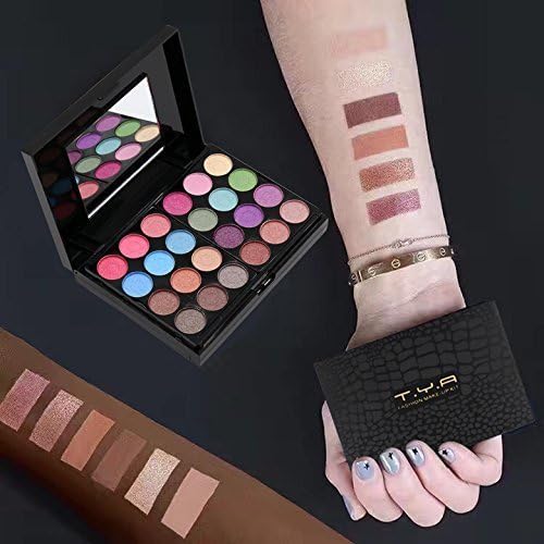 Stunning 35 Color Eyeshadow Palette with Lip Gloss, Blush, Brushes, and High Pigmentation - Matte and Shimmer Makeup Kit